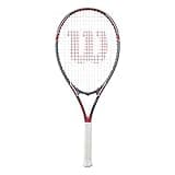 Wilson Tour Slam Adult Recreational Tennis Racket - Grip Size 3 - 4 3/8", Red/Grey
