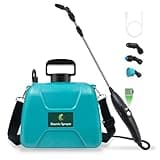 2 Gallon Battery Powered Garden Sprayer, Electric Sprayer with USB Rechargeable Handle, 3 Mist Nozzles, Retractable Wand, Water Pump Sprayers with Adjustable Shoulder Strap for Yard, Lawn and Garden
