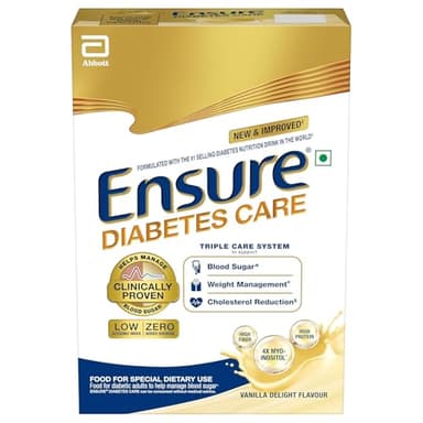 Ensure Diabetes Care Vanilla Powder, High Fiber, Protein, 36 Nutrients, Blood Sugar Management, 375g (13.23 oz), Pack of 2