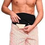 SIIL Ostomy Belt for Men and Women Black for Adbomen, Colostomy Bag Covers for Ostomy Bag, Ostomy Support Belt Pouch Covers, Stealth Colostomy Belt for Ileostomy & Urostomy, Sports & Swimming XL
