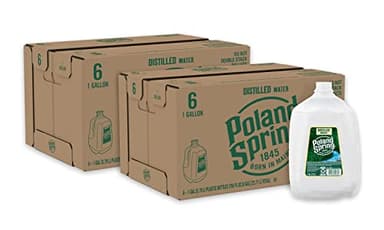 Poland Springs Brand Distilled Water (2 Cases of 6-Pack 1 Gallons; 12 Total Gallons)