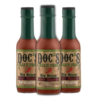 Doc's Original Salt Free Hot Sauce, 5 oz Salt Free MILD Hot Sauce - Red Louisiana Style - All Natural, Gluten Free & Vegan, 5 oz Bottle - By Doc’s Salt Free (3)