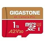 [5-Yrs Free Data Recovery] GIGASTONE 1TB Micro SD Card, 4K Camera Pro, R/W up to 150/130 MB/s, 4K Video Recording for GoPro, DJI, Drone, MicroSDXC Memory Card UHS-I U3 A2 V30, with Adapter