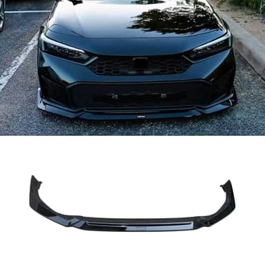 KREACJA Front Lip for 2025 2026 Honda Civic 11.5th Gen Yofer Style Painted Gloss Black Front Bumper Lip Splitter Kit