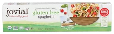 Jovial Gluten Free Brown Rice Pasta Organic - Award-Winning Taste & Texture, Non-GMO, Free of Top 8 Allergens, Vegan Brown Rice Noodles, Made in Italy - Gluten Free Spaghetti, 12 oz