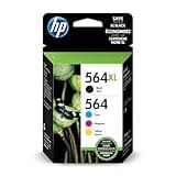 Original HP 564 Cyan, Magenta, Yellow / 564XL Black Ink (4-pack) | Works with HP DeskJet 3500; OfficeJet 4620; PhotoSmart B8550, C6300, D5400, D7560, 5500, 6500, 7500, Plus, Premium, eStation