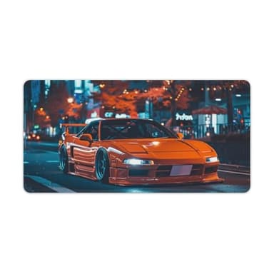 FeoYoed Large Mouse Pad JDM Cars NSX Night Driving Desk Mat Computer Accessories Gaming Office Organizers Supplies Decor Essentials Keyboard Pads for Desk Rubber 30x60cm