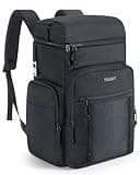 TOURIT Waterproof Cooler Backpack: 30 Cans Insulated Leakproof Portable Cooler Bag Beach Travel Camping Picnic Hiking Black