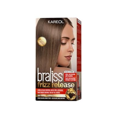 Kareol Braliss Frizz Release Hair Straightening Kit, No Flat Iron Required, Formaldehyde-Free, With Liquid Gold & Keratin, 6 Weeks Results