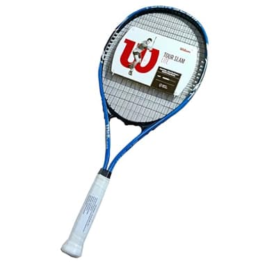 Wilson Tour Slam Lite Adult Recreational Tennis Racket - Grip Size 3 - 4 3/8", Blue/Black