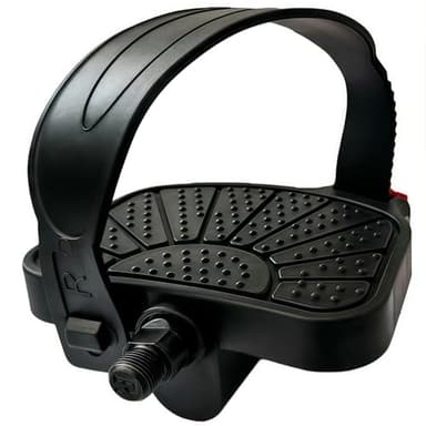 YBEKI Pro-Grade Exercise Bike Pedals - 9/16" & 1/2" Spindle, Adjustable Straps | Fits Peloton/Schwinn/Spin Bikes, Anti-Slip, 500lb Capacity (9/16"（14.3mm) Spindles