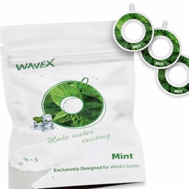 3-Pack Mint Aroma Scent Pods, Only for WAVEX Scent-Powered Water Bottles –Zero Sugar and Additives, Calorie-Free Hydration – Each Pod Lasts Up to 7L–Refill Scent Rings (Not a food or drink)