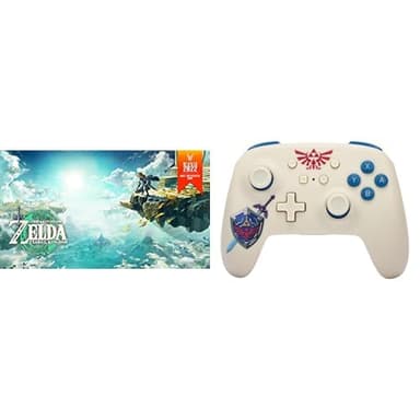 The Legend of Zelda: Tears of the Kingdom [Digital Code] + PowerA Wireless Controller Sworn Protector Bundle for Nintendo Switch