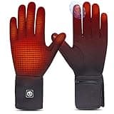 SAVIOR HEAT Heated Glove Liners for Men Women, Rechargeable Battery Electric Heated Gloves, Winter Warm Thin Liners for Skiing, Snowboarding, Hiking, Cycling, Hand Warmers