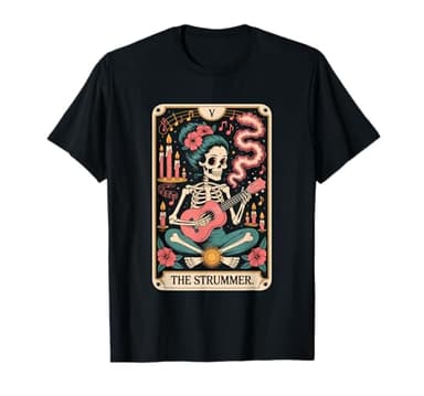 Tarot Guitar Gothic Ukulele Witchy Aesthetic T-Shirt