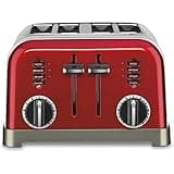 Cuisinart CPT-180MRP1 Metal Classic 4-Slice Toaster, Metallic Red