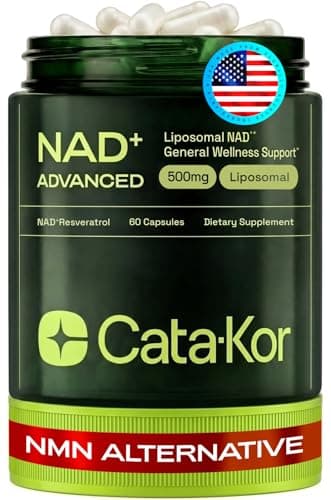 Cata-Kor Liposomal NAD Supplement with Resveratrol – NMN Supplement Alternative – Third-Party Tested – 30-Day Supply – Advanced NAD+ Resveratrol