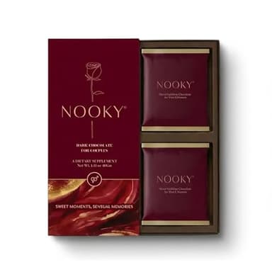 Nooky Couple Dark Chocolate for Men & Women (Pack of 1) | Premium Dark Chocolate Treat | Gift for Couples | Vegan & Gluten-Free | Crafted for Everyday Indulgence, 40 g