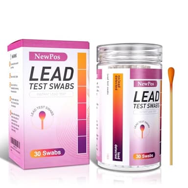 NewPos Lead Test Kit: 30 Swabs Upgraded Accurately Formulated Lead Paint Test Kit Detector Testing for Dishes Paint Cups Ceramics & All Surfaces Results in 30 Seconds