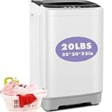 Nictemaw Portable Washing Machine 20Lbs Capacity 2.8 Cu.ft Portable Washer and Dryer Combo with 10 Programs and 8 Water Level Selections Compact Washer Machine for Apartments, Dorms, Rv-Glass Cover