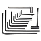Cheerock 13pcs Guitar Allen Wrench Set, 4mm & 5mm Lengthened Ball End Allen Wrenches 7mm & 8mm Guitar Repair Truss Rod Wrench, Guitar Setup Tools for Martin Neck Bridge Nut Screw Adjustment