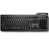 Das Keyboard 4 Professional for Mac Wired Mechanical Keyboard, Cherry MX Blue Mechanical Switches, 2-Port USB 3.0 Hub, Volume Knob, Aluminum Top (104 Keys, Black)