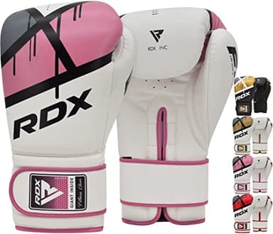 RDX Boxing Gloves EGO, Sparring Muay Thai Kickboxing MMA Heavy Training Mitts, Maya Hide Leather, Ventilated, Long Support, Punching Bag Workout Pads, Men Women Adult 8 10 12 14 16 oz