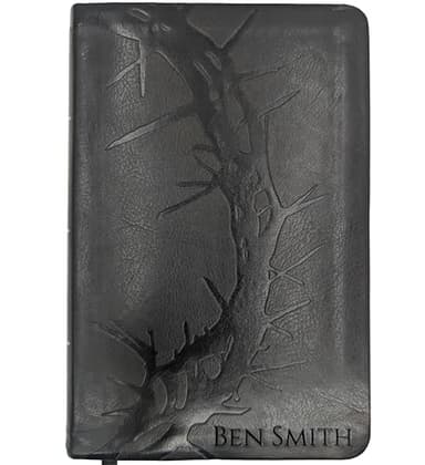 Personalized KJV Large Print Personal Size Reference Bible | Custom Engraved Name with Crown of Thorns | Easy-to-read Study Bible | Christian Gift for Men, Women, and Kids (Personalized Name)