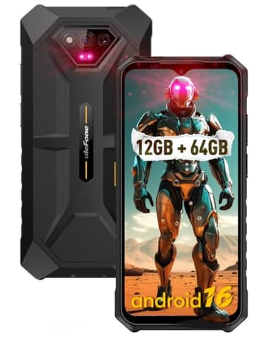 Ulefone Armor X13 Rugged Phones Unlocked, IP68/IP69K Waterproof Phone, MTk Helio G36 12GB+64GB, 50MP+24MP Night Vision Camera, 6.52" Display, 6320mAh, Android 16, NFC, Fingerprint ID, Black