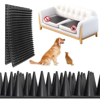 LanLfSty 5 Pack Scat Mats for Dogs – Heavy Duty Solid PP Pet Deterrent Mats to Keep Dogs Off Couch & Furniture – Durable for Indoor & Outdoor Use