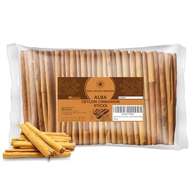 Alba Grade Ceylon Cinnamon Sticks (500g/17.63oz) – True Cinnamon Quills from Sri Lanka – Premium Hand-Rolled