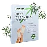 LAVELA Deep Cleansing Foot Pads –Ginger Oil Foot Pads for Foot Care, Lymphatic Drainage Foot Patches, Help for Body Deep Cleansing, Relief Stress and Promote Sleeping (20 Pads)