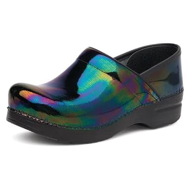 Dansko Women’s Professional Slip-On Clogs –Rocker Sole and Arch Support for Comfort-Ideal for Nursing, Food Service, Healthcare Petrol 7.5-8 M US