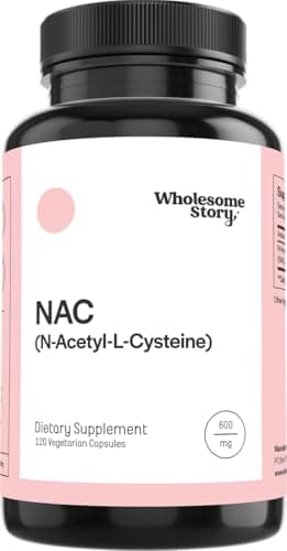 Wholesome Story NAC Supplement N Acetyl Cysteine 600 mg | Liver, Lung & Fertility Support | 120 Capsules | 120 Serving Supply