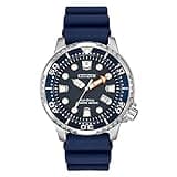 Citizen Promaster Dive Eco-Drive Watch, 3-Hand Date, ISO Certified, Luminous Hands and Markers, Rotating Bezel, Blue/Stainless (Model: BN0151-09L)