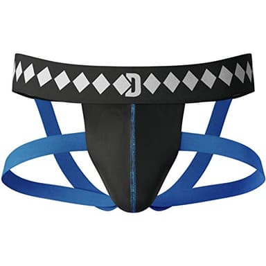 Diamond MMA Four-Strap Jock Strap Supporter with Built-in Athletic Cup Pocket for Sports, Medium