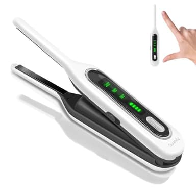 Sunmay Cordless Mini Flat Iron, 3/10" Pencil Hair Straightener for Short Hair, Pixie Cut & Bangs, Portable Dual Voltage Travel Curling Iron