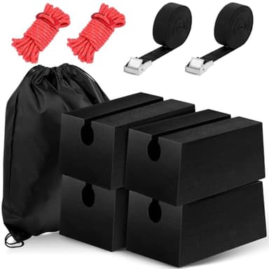 Innconee Universal Car Top Canoe Carrier Kit 6.7 Inch Kayak Foam Blocks for Roof Rack Soft Standard Replacement Car Top Roof Racks Pads with Tie-Downs