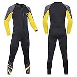 ZCCO Kids Wetsuit,2.5mm Neoprene Diving Suit for Teens,Full Body Swimsuit for Boys and Girls,Long Sleeve One Piece Wet Suit Perfect for Swimming, Surfing, and Water Sports (Black, M)