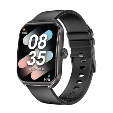 AOLON Smart Watches for Men Women, 1.83" HD Display with 3D Curved Glass, Metal Fitness Smart Watch with Heart Rate, SPO₂, Sleep & Stress Monitoring Fitness Tracker with Android & iOS（Black）