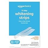 Amazon Basics 10 Day Teeth Whitening Strips Kit, 10 Treatments, 1-Pack (Previously Solimo)