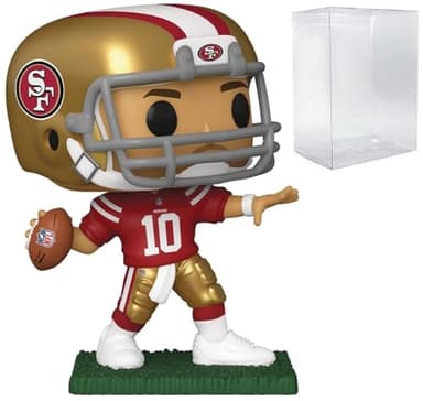 POP Football: 49ers - Jimmy Garoppolo (Home Uniform) Funko Vinyl Figure (Bundled with Compatible Box Protector Case), Multicolor, 3.75 inches