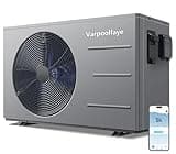 Varpoolfaye 40000 BTU Above Ground Pool Heater 12000 Gallon Swimming Pool Heater Pump Heating or Cooling Electric Pool Heater For Inground Pool WiFi Control Schedule 220V