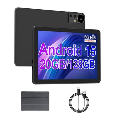 ICONLINK 10 Inch Tablet Android 15 Tablets with Case 4+16GB RAM+128GB ROM, 6000mah Battery 10 in Android Tableta, 2MP+8MP Dual Camera 10.1'' IPS HD Touch Screen Tab (Black)