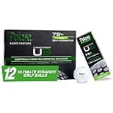 Polara Golf Ultimate Straight Self-Correcting Golf Balls – Anti-Slice & Hook Correction, Maximum Accuracy, Mid-Range Compression, Non-Conforming Golf Balls for Men & Women – 1 Dozen White