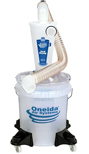 Oneida Air Systems Dust Collector & Cyclone Separator Kit w/ Clear Bucket, DD Deluxe 5-Gal - Portable Cyclone Machine for Wet and Dry Shop Vacuums