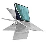 ASUS Chromebook Flip C434 2 in 1 Laptop, 14" Touchscreen FHD 4-Way NanoEdge Display, Intel Core M3-8100Y Processor, 4GB RAM, 32GB eMMC Storage, Backlit Keyboard, Silver, Chrome OS, C434TA-DH342T