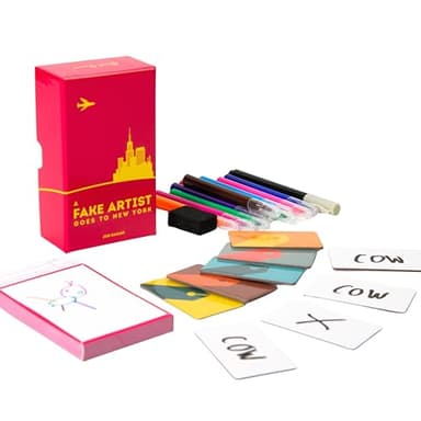 Oink Games A Fake Artist Goes to New York - Japanese Social Deduction Party Game for Families & Adults, Creative Bluffing, Hidden Roles, Group Gameplay | 5-10 Players | Fun Drawing Game | Ages 8+