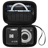 Canboc Carrying Case for KODAK PIXPRO FZ55/ FZ45/ FZ43/ FZ53 16MP Digital Camera, Video Vlogging Camera Bag, Zipper Mesh Pocket fit Cable, Black (Case Only)