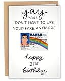 Sleazy Greetings 21st Birthday Card For Her | 21st Funny College Birthday Card | 21 Bday Card For Best Friend